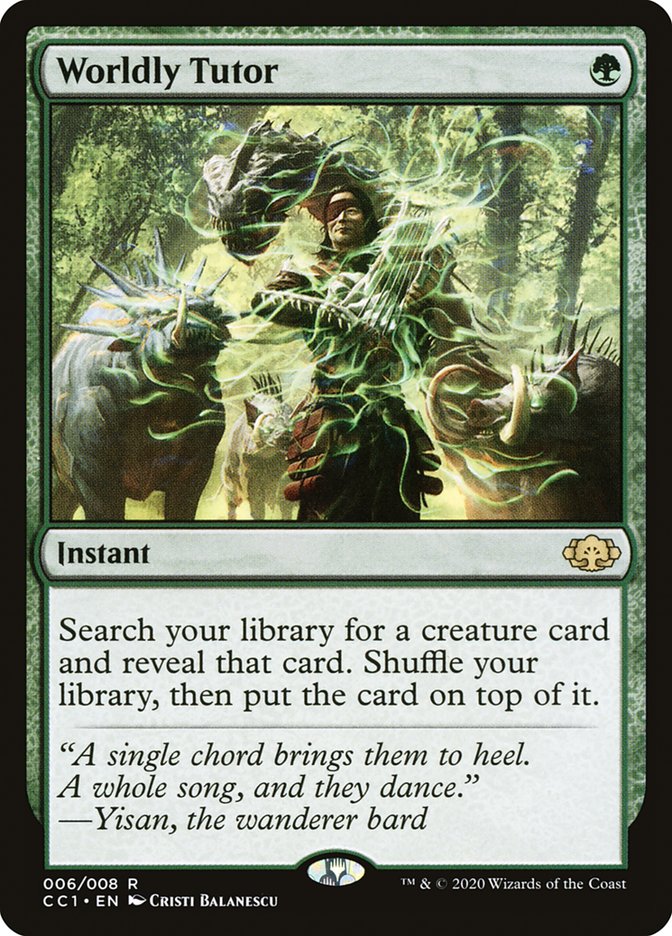 Worldly Tutor [Commander Collection: Green] Foil