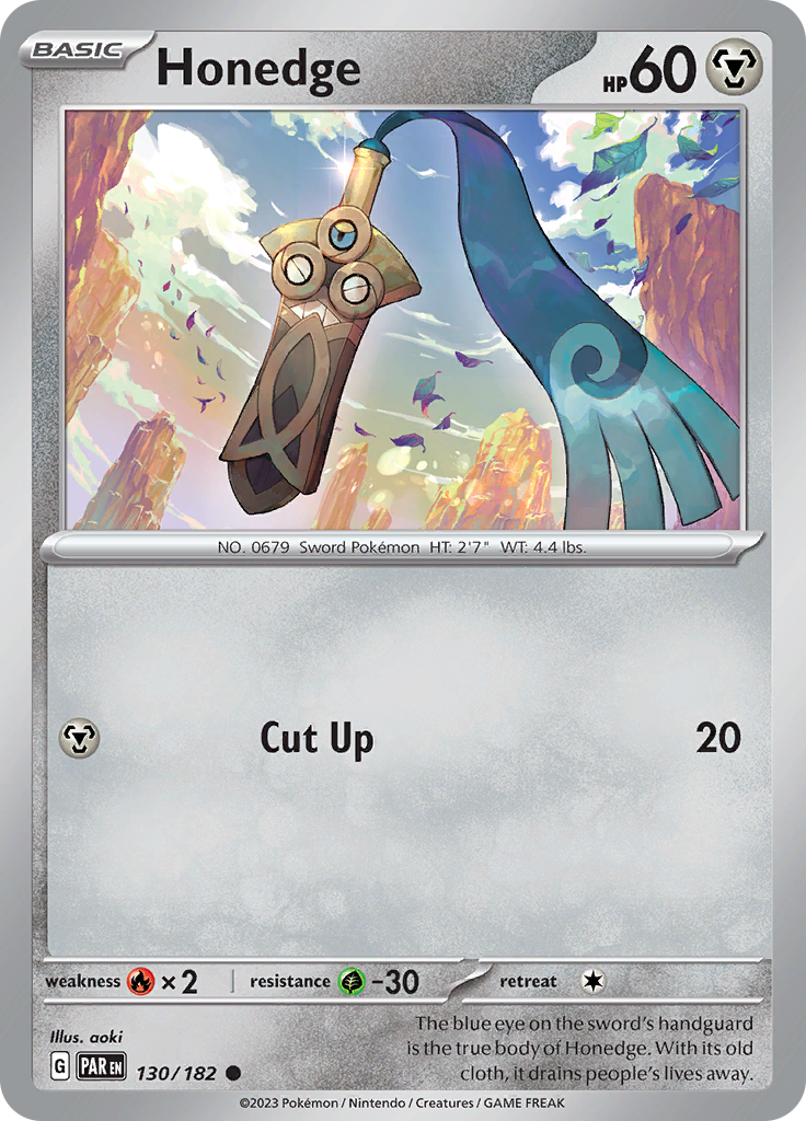 Honedge (130/182) [Scarlet & Violet: Paradox Rift] Reverse Holofoil