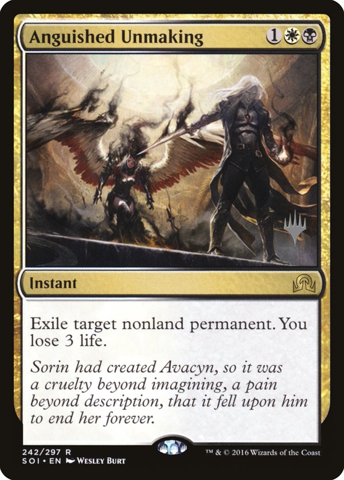 Anguished Unmaking (Promo Pack) [Shadows over Innistrad Promos] Foil