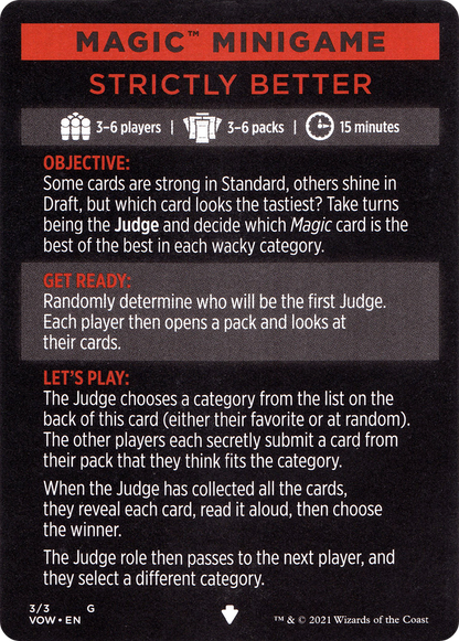 Strictly Better // Strictly Better (cont'd)  [Innistrad: Crimson Vow Minigames] Foil