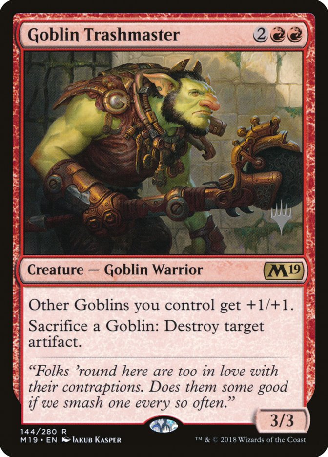 Goblin Trashmaster (Promo Pack) [Core Set 2019 Promos] Foil