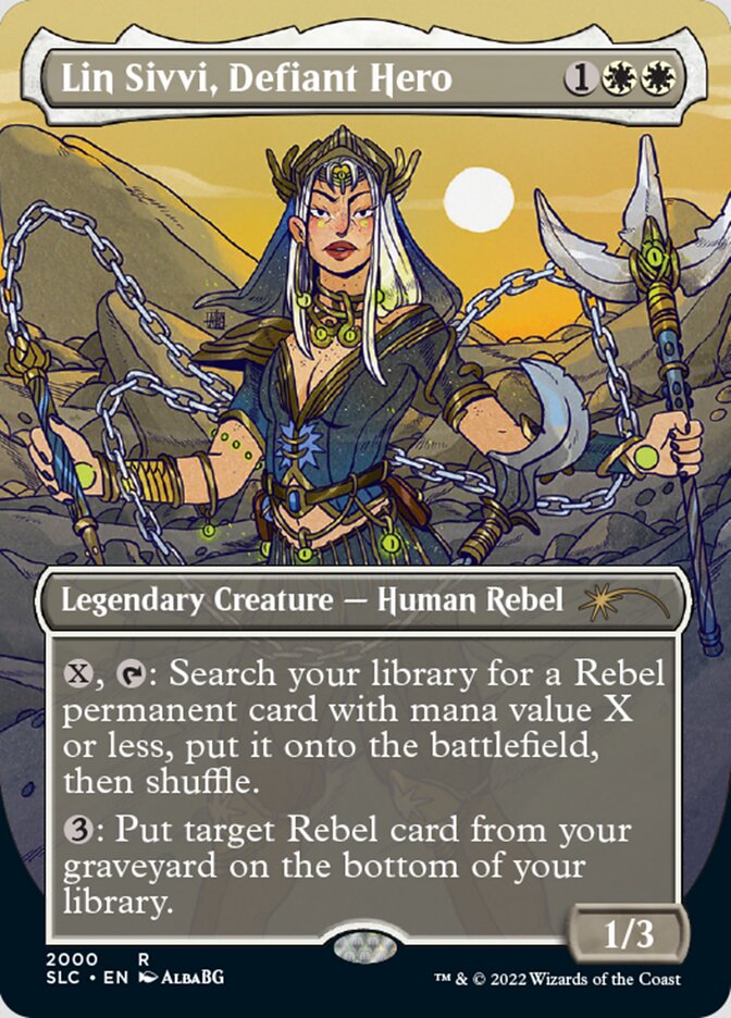 Lin Sivvi, Defiant Hero (Borderless) [Secret Lair 30th Anniversary Countdown Kit] Foil