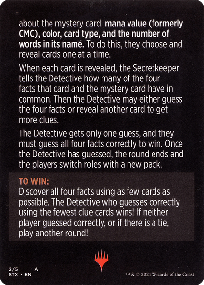 Booster Sleuth // Booster Sleuth (cont'd)  [Strixhaven: School of Mages Minigames] Foil