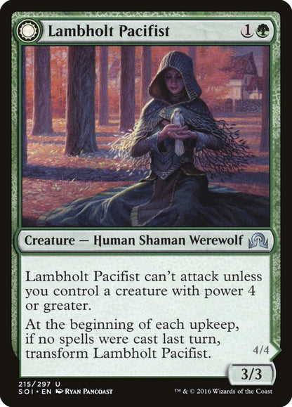 Lambholt Pacifist // Lambholt Butcher [Shadows over Innistrad] Foil
