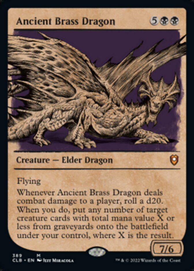 Ancient Brass Dragon (Showcase) [Commander Legends: Battle for Baldur's Gate] Foil