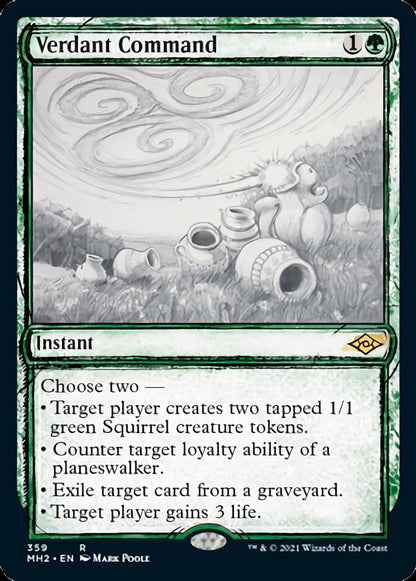 Verdant Command (Sketch) [Modern Horizons 2] Foil