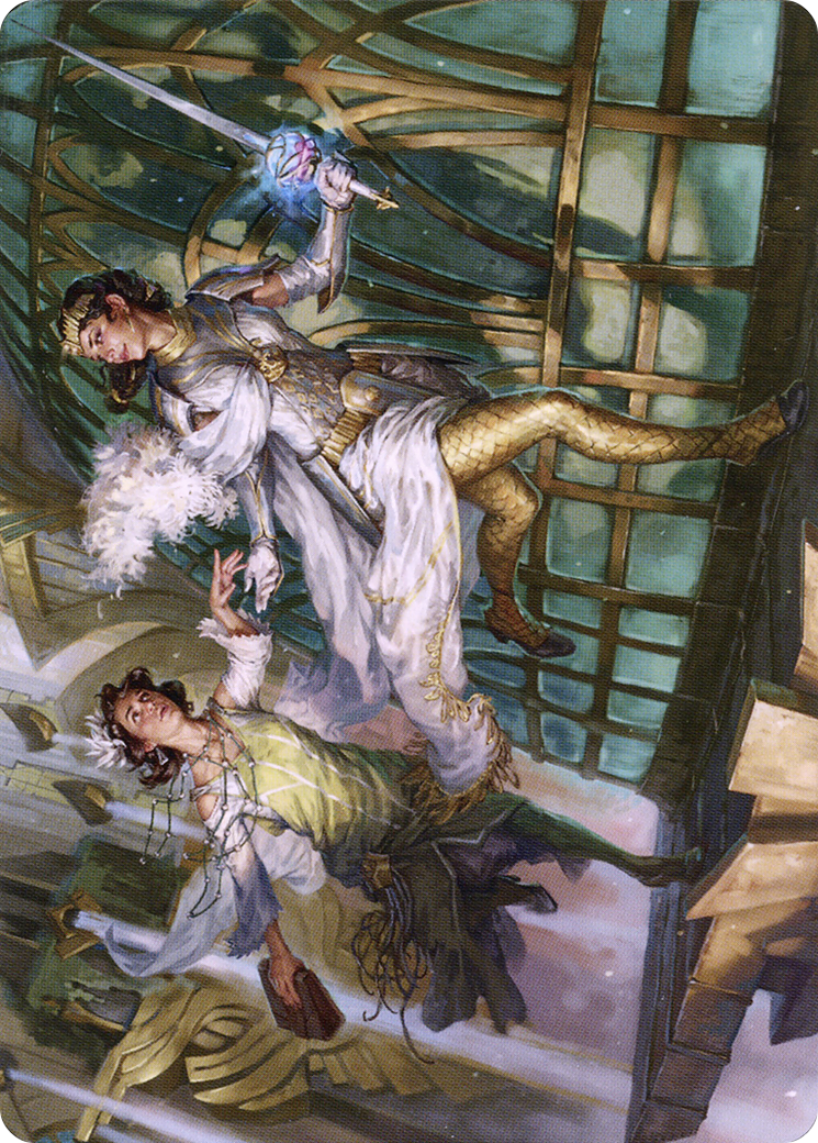 Daring Escape // Daring Escape  [New Capenna Art Series] (Borderless) Foil