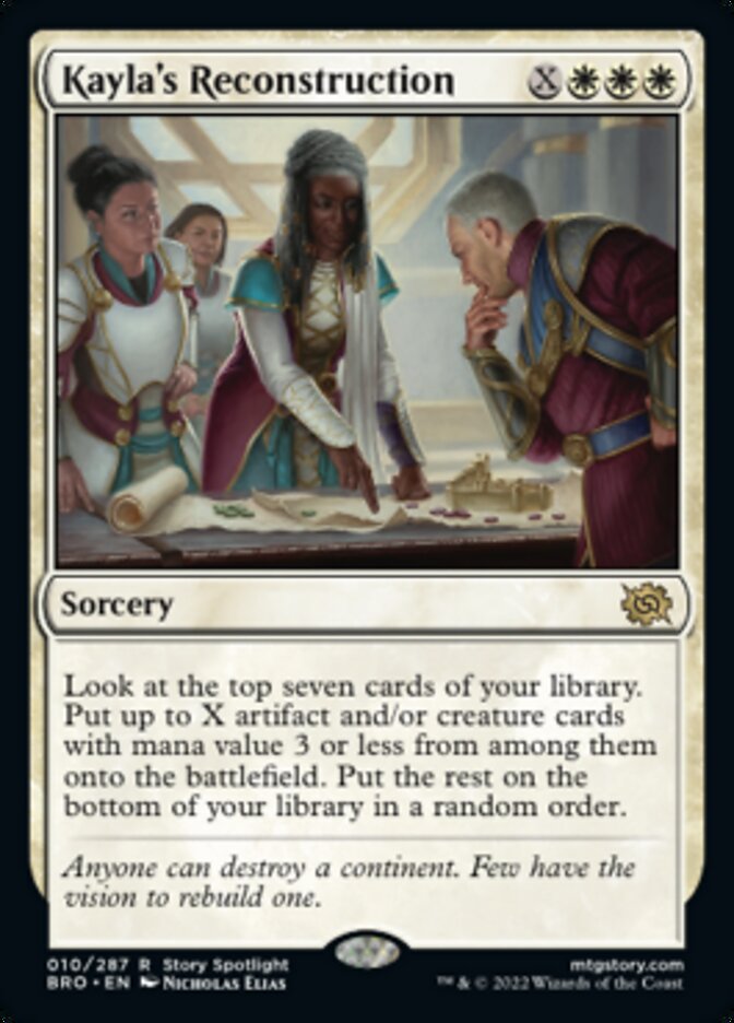 Kayla's Reconstruction (Promo Pack) [The Brothers' War Promos] Foil