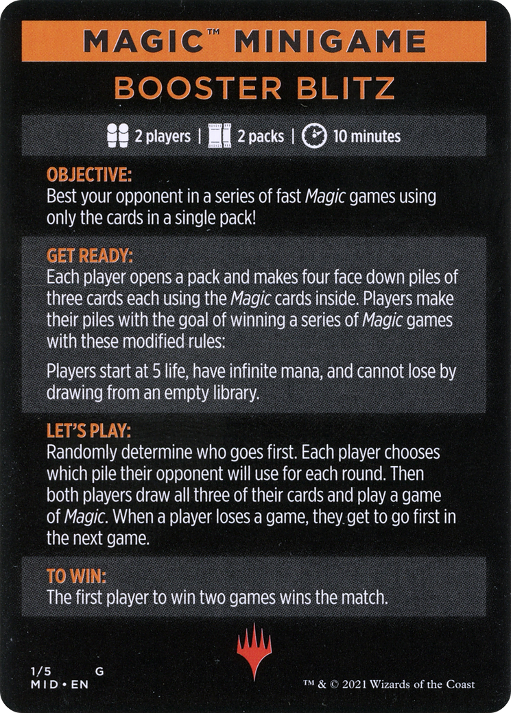Booster Blitz  [Innistrad: Midnight Hunt Minigames] Foil