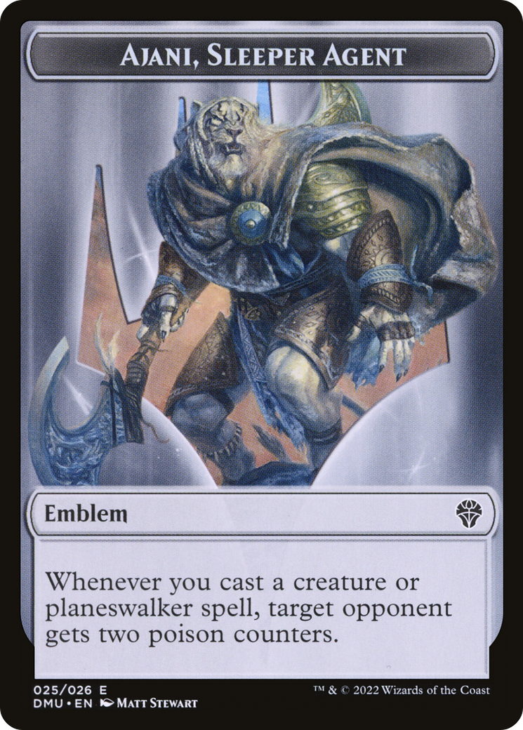 Ajani, Sleeper Agent Emblem  [Dominaria United Tokens] Foil