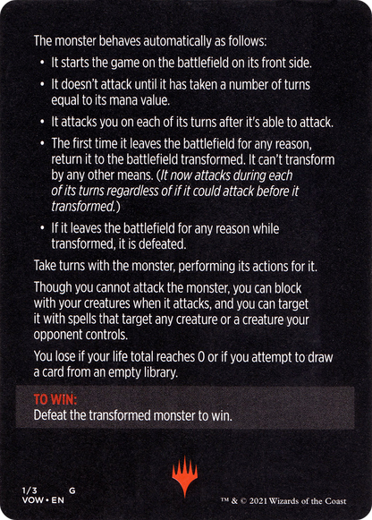 Monster of the Week // Monster of the Week (cont'd)  [Innistrad: Crimson Vow Minigames] Foil