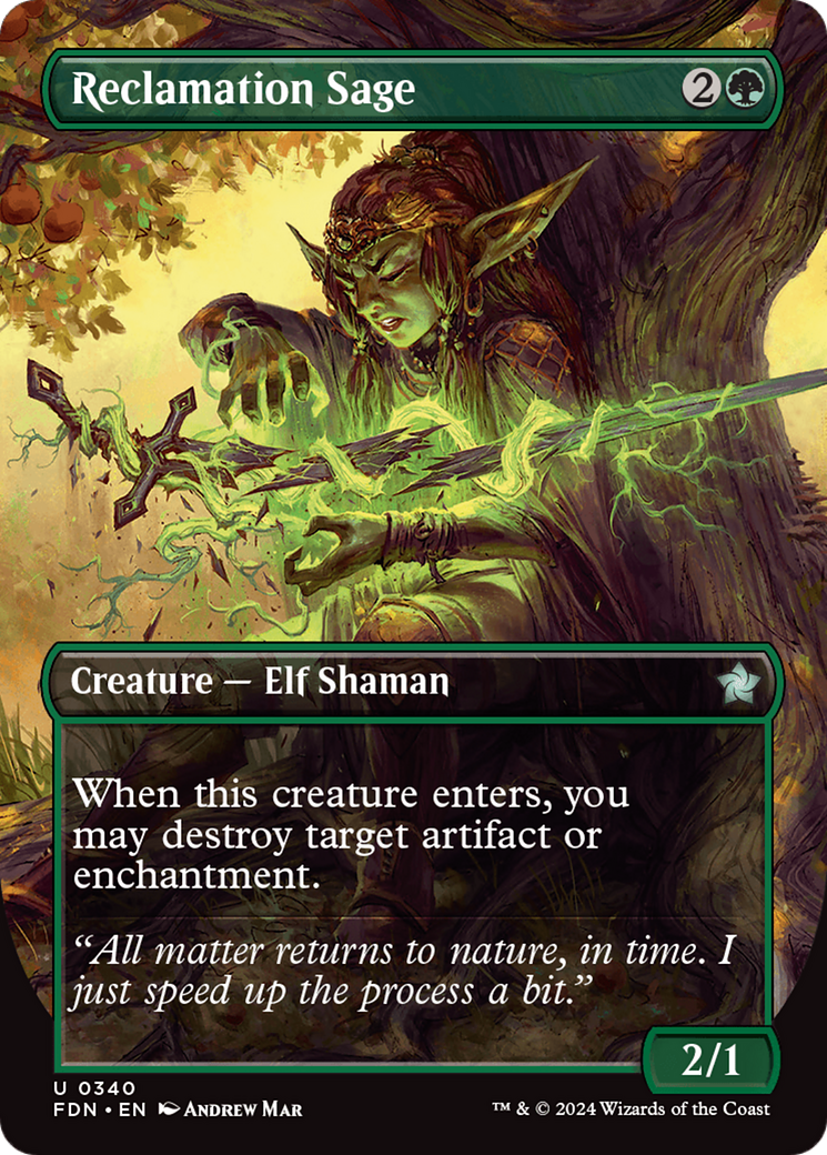 Reclamation Sage (Borderless) [Foundations] Foil