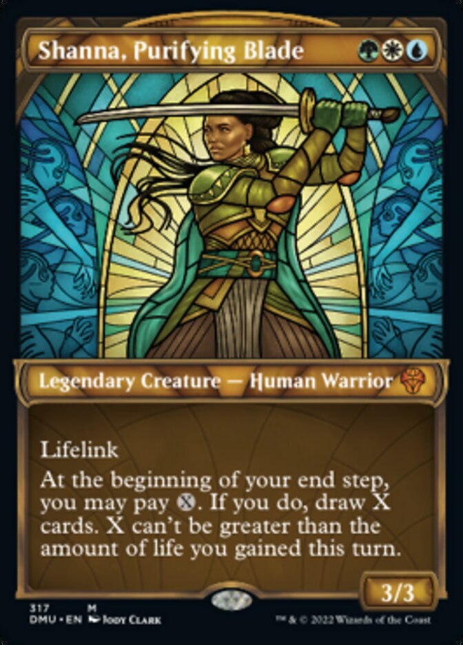 Shanna, Purifying Blade (Showcase) [Dominaria United] Foil