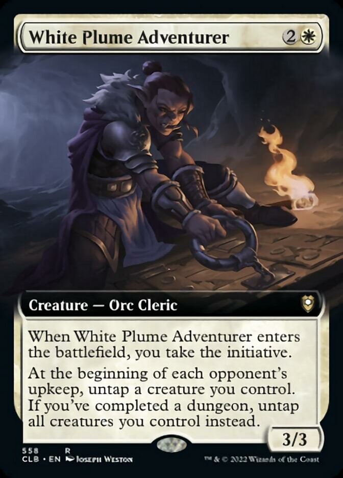 White Plume Adventurer (Extended Art) [Commander Legends: Battle for Baldur's Gate] Foil