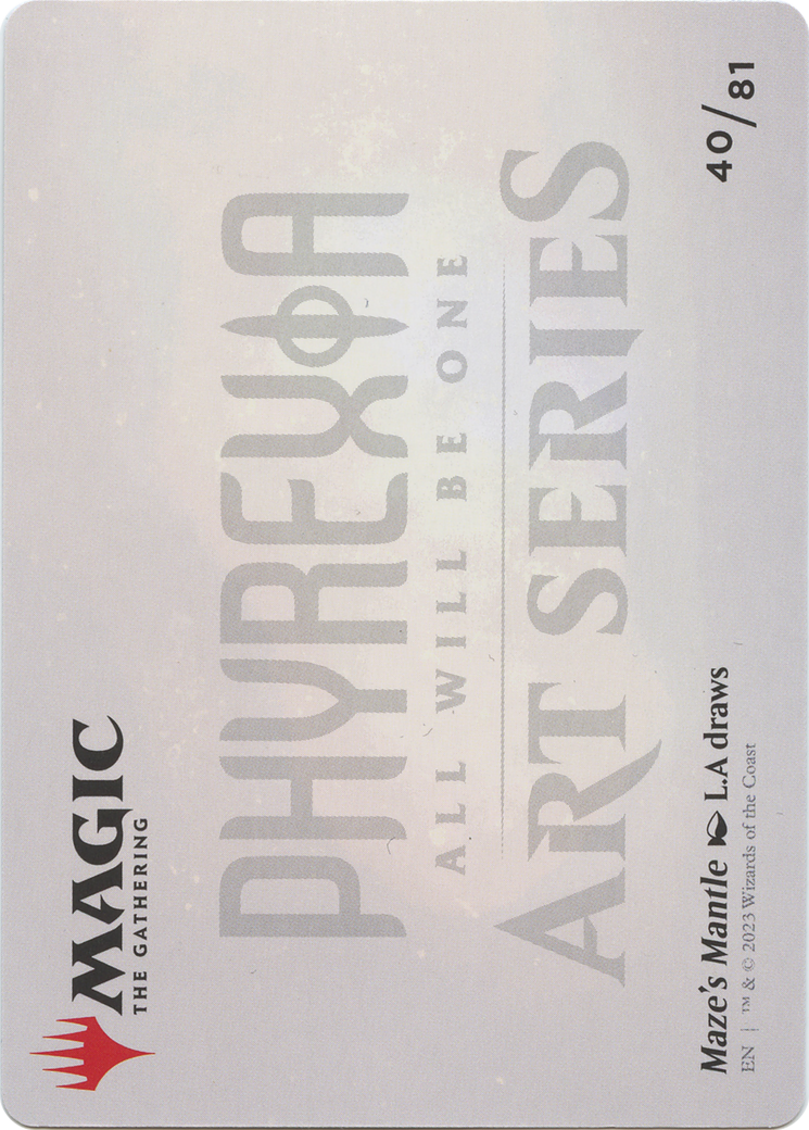 Maze's Mantle // Maze's Mantle  [Phyrexia: All Will Be One Art Series] (Borderless) Foil