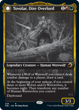 Tovolar, Dire Overlord // Tovolar, the Midnight Scourge [Innistrad: Double Feature] Foil