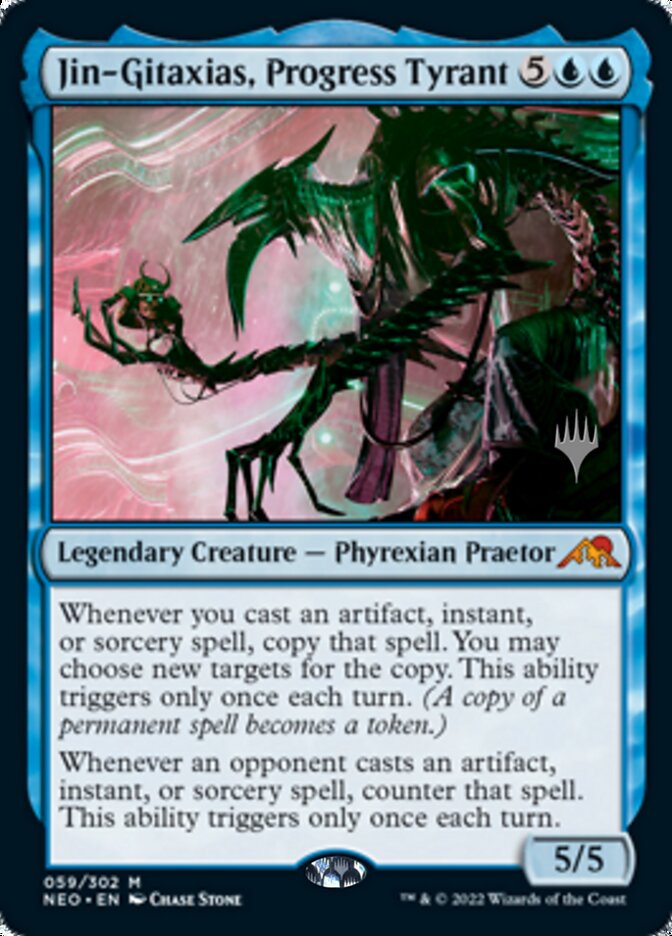 Jin-Gitaxias, Progress Tyrant (Promo Pack) [Kamigawa: Neon Dynasty Promos] Foil