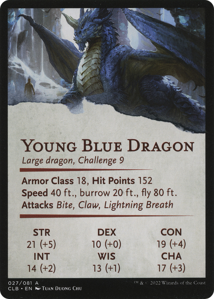 Young Blue Dragon // Young Blue Dragon  [Battle for Baldur's Gate Art Series] (Borderless)