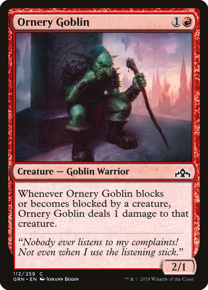 Ornery Goblin [Guilds of Ravnica] Foil
