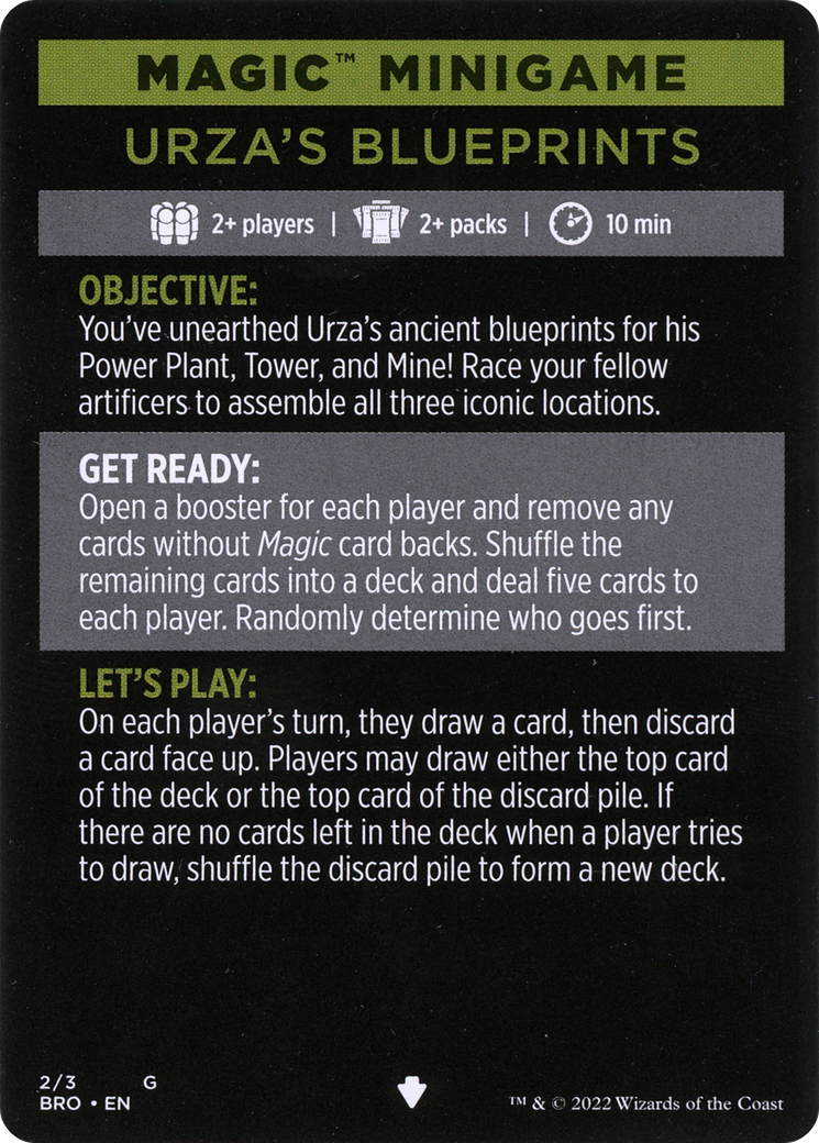 Urza's Blueprints (minigame) // Urza's Blueprints (cont'd)  [The Brothers' War Minigames] Foil