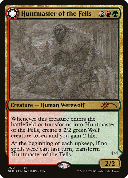 Huntmaster of the Fells // Ravager of the Fells (Sketch) [Secret Lair Drop Promos] Foil