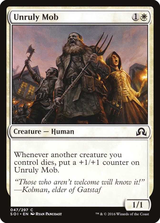 Unruly Mob [Shadows over Innistrad] Foil