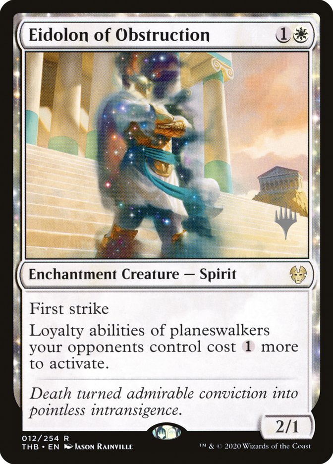Eidolon of Obstruction (Promo Pack) [Theros Beyond Death Promos] Foil