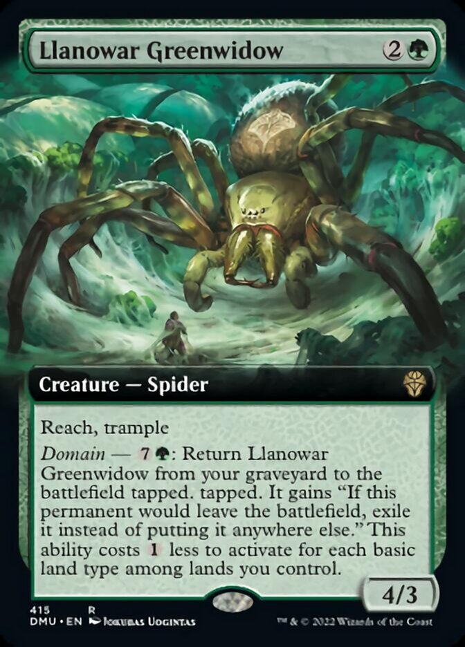 Llanowar Greenwidow (Extended Art) [Dominaria United] Foil
