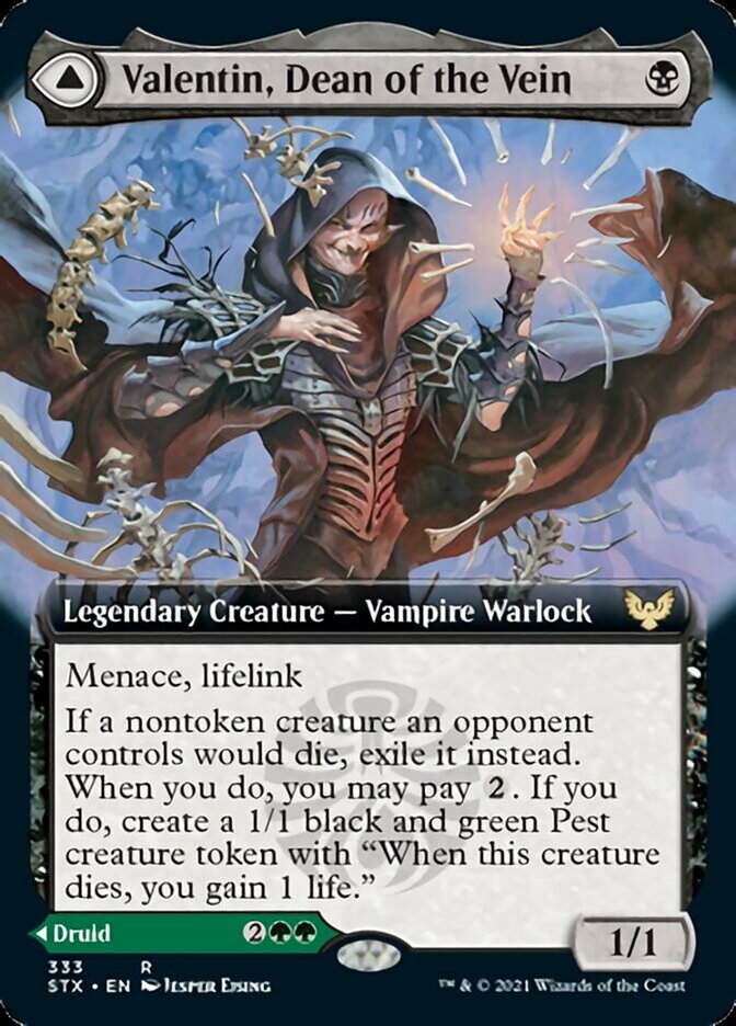 Valentin, Dean of the Vein // Lisette, Dean of the Root (Extended Art) [Strixhaven: School of Mages] Foil