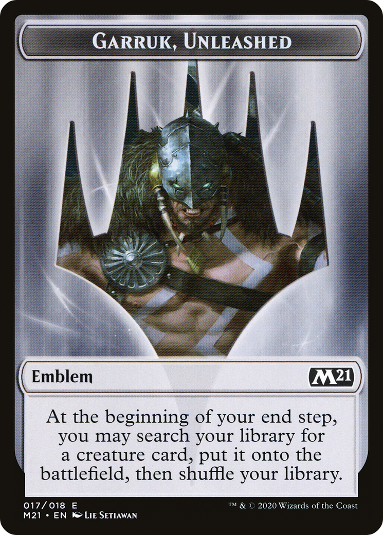 Garruk, Unleashed Emblem  [Core Set 2021 Tokens]
