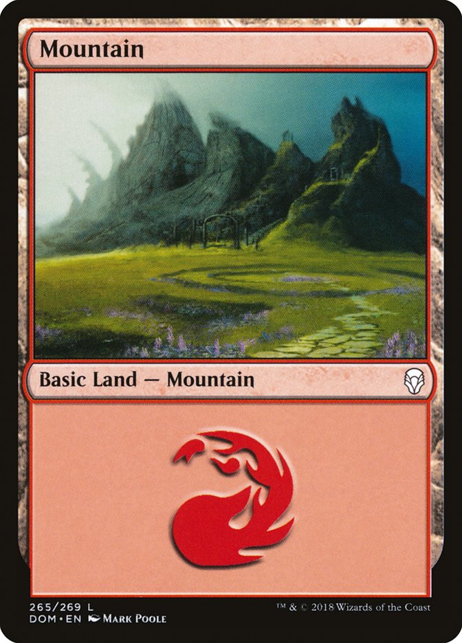 Mountain (265) [Dominaria] Foil