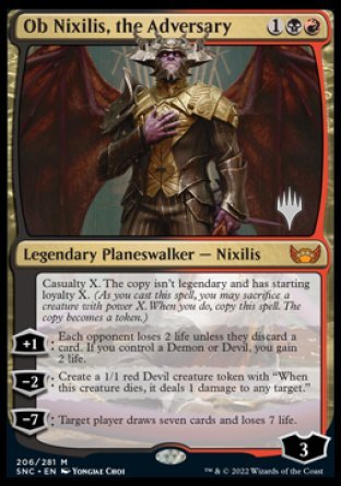 Ob Nixilis, the Adversary (Promo Pack) [Streets of New Capenna Promos] Foil