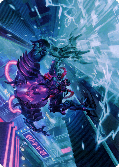 Surgehacker Mech // Surgehacker Mech  [Neon Dynasty Art Series] (Borderless) Foil
