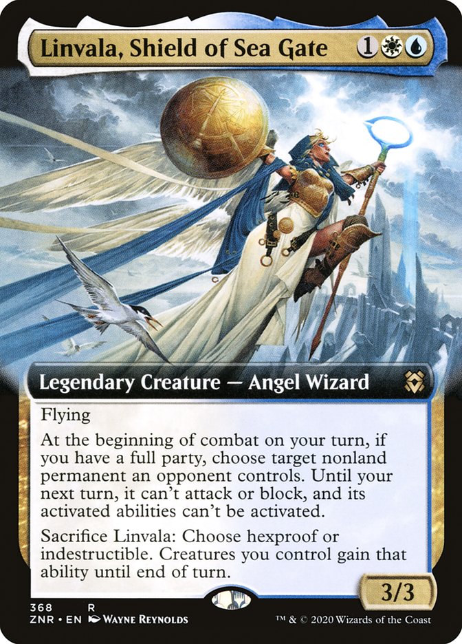 Linvala, Shield of Sea Gate (Extended Art) [Zendikar Rising] Foil