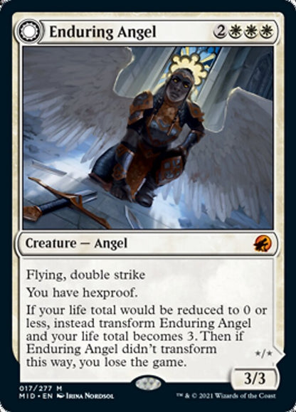 Enduring Angel // Angelic Enforcer [Innistrad: Midnight Hunt] Foil