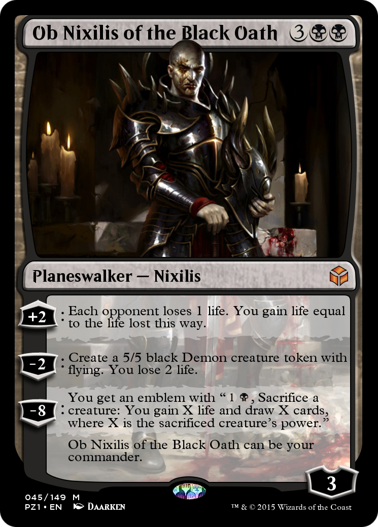 Ob Nixilis of the Black Oath  [Legendary Cube Prize Pack]