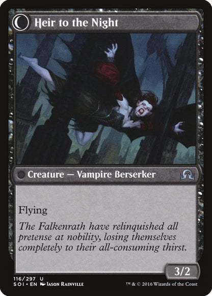 Heir of Falkenrath // Heir to the Night [Shadows over Innistrad] Foil