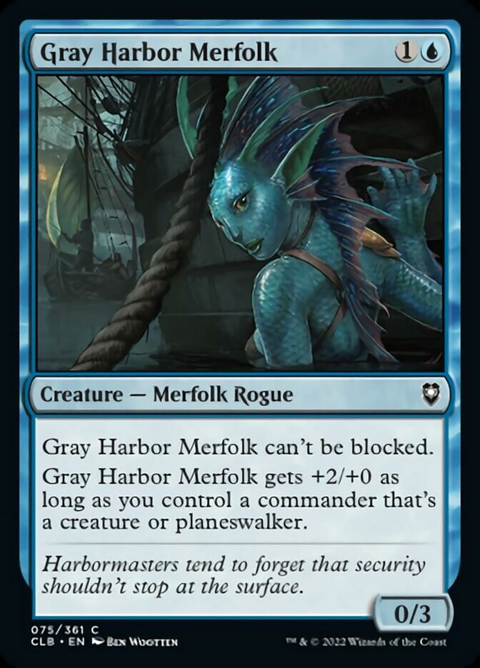 Gray Harbor Merfolk [Commander Legends: Battle for Baldur's Gate] Foil