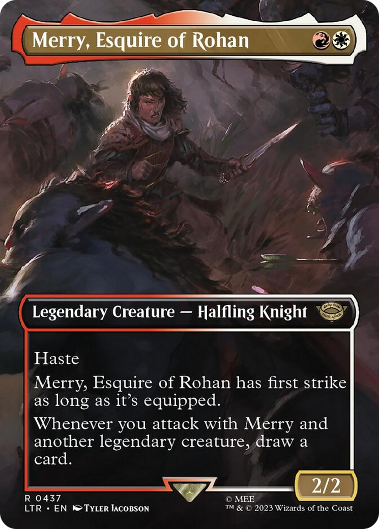 Merry, Esquire of Rohan (Borderless Alternate Art) [The Lord of the Rings: Tales of Middle-Earth] Foil