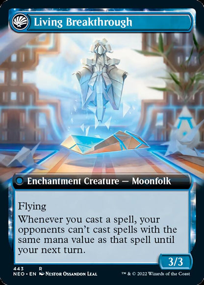Inventive Iteration // Living Breakthrough (Extended Art) [Kamigawa: Neon Dynasty] Foil