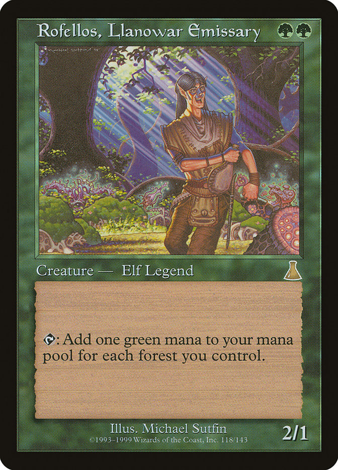 Rofellos, Llanowar Emissary [Urza's Destiny] Foil