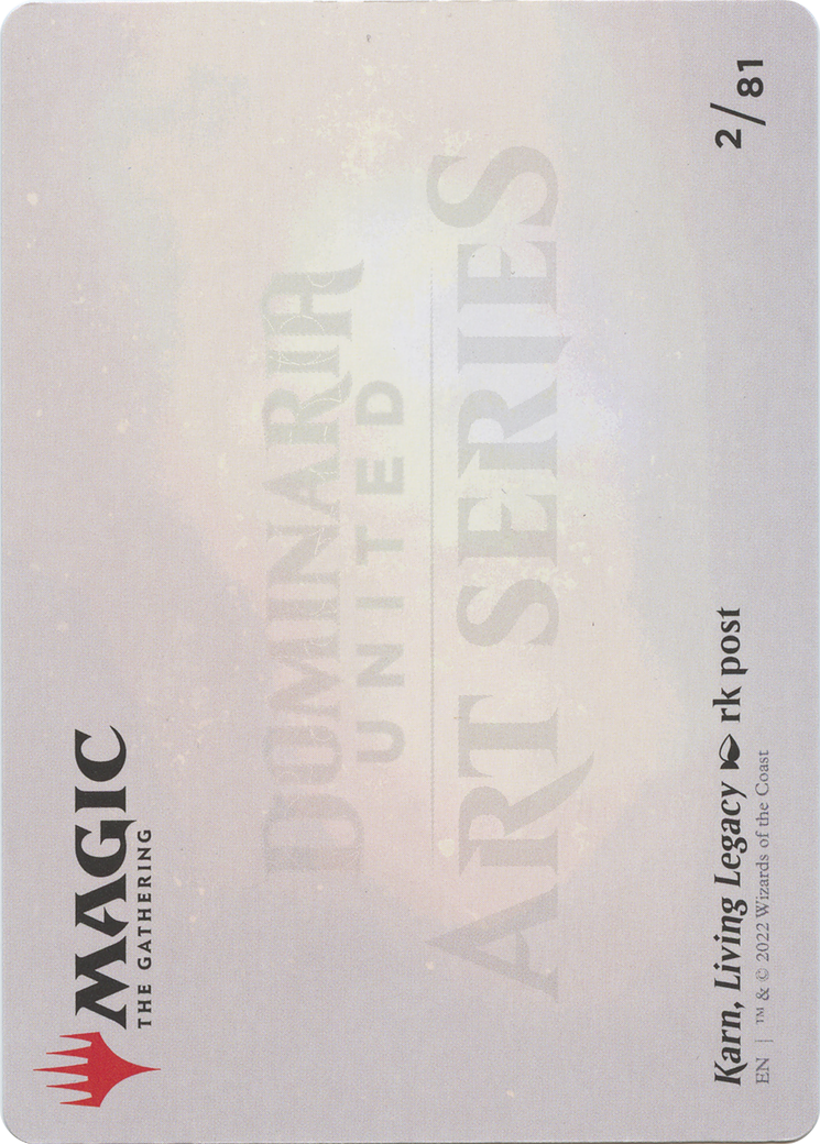 Karn, Living Legacy // Karn, Living Legacy  [Dominaria United Art Series] (Borderless) Foil