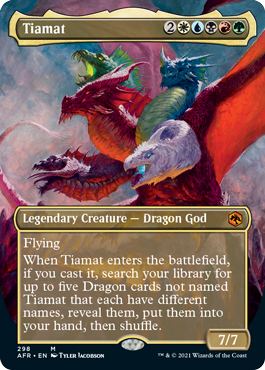 Tiamat (Borderless Alternate Art) [Dungeons & Dragons: Adventures in the Forgotten Realms] Foil