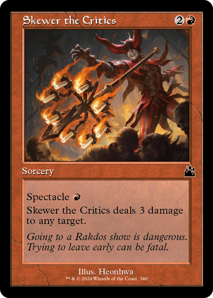 Skewer the Critics (Retro Frame) [Ravnica Remastered] Foil