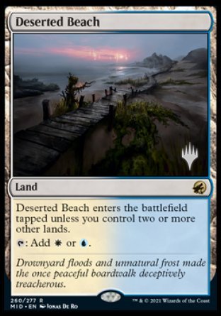 Deserted Beach (Promo Pack) [Innistrad: Midnight Hunt Promos] Foil