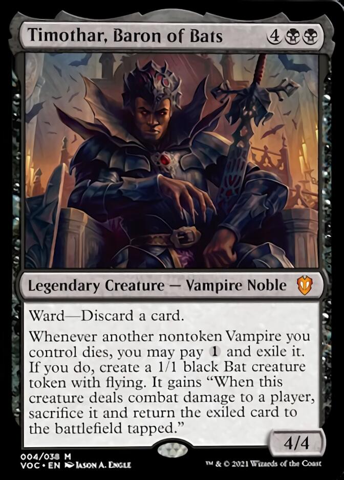 Timothar, Baron of Bats [Innistrad: Crimson Vow Commander] Foil