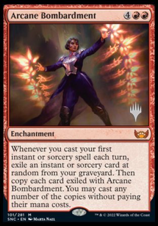 Arcane Bombardment (Promo Pack) [Streets of New Capenna Promos] Foil