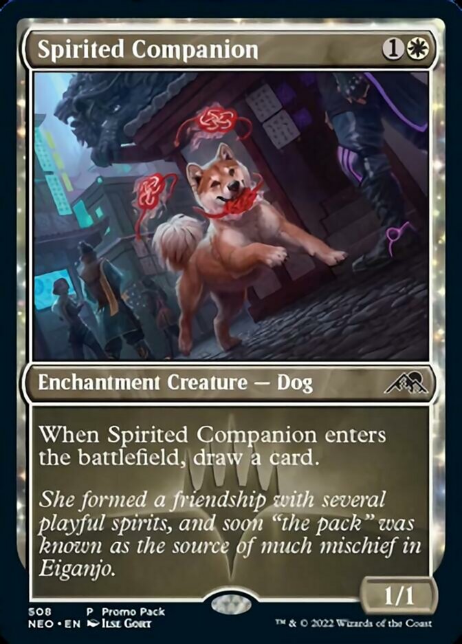Spirited Companion (Promo Pack) [Kamigawa: Neon Dynasty Promos] Foil