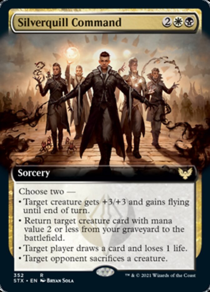 Silverquill Command (Extended Art) [Strixhaven: School of Mages] Foil