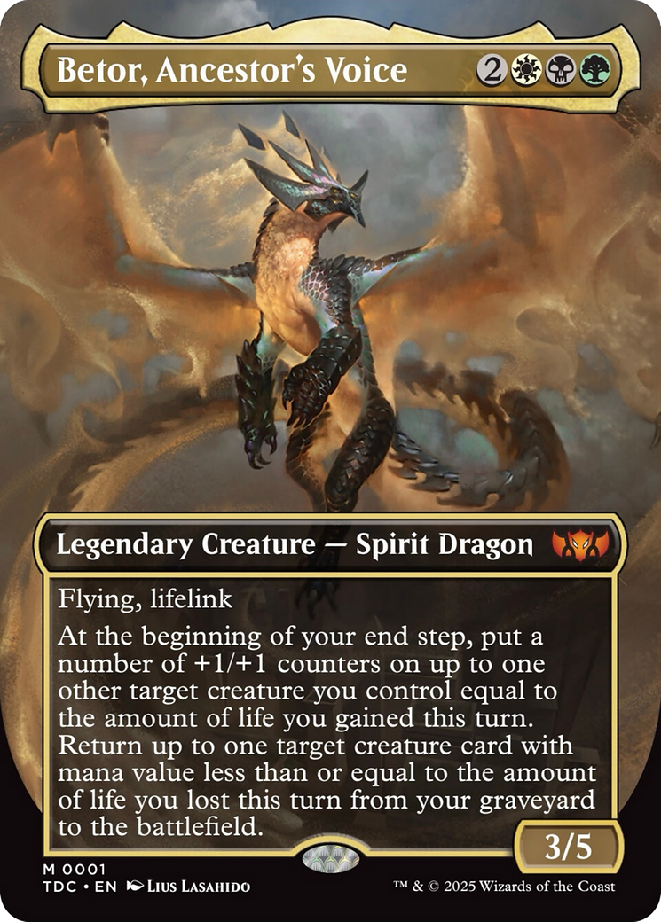 Betor, Ancestor's Voice (Borderless) [Tarkir: Dragonstorm Commander] Foil